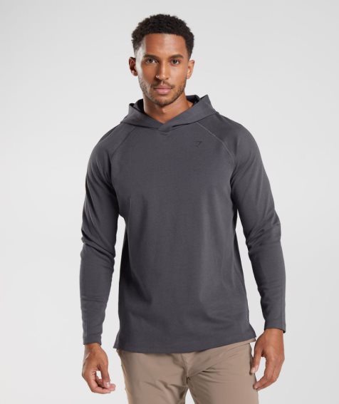 Men's Gymshark Studio Hoodie Dark Grey | NZ 1SVGRZ